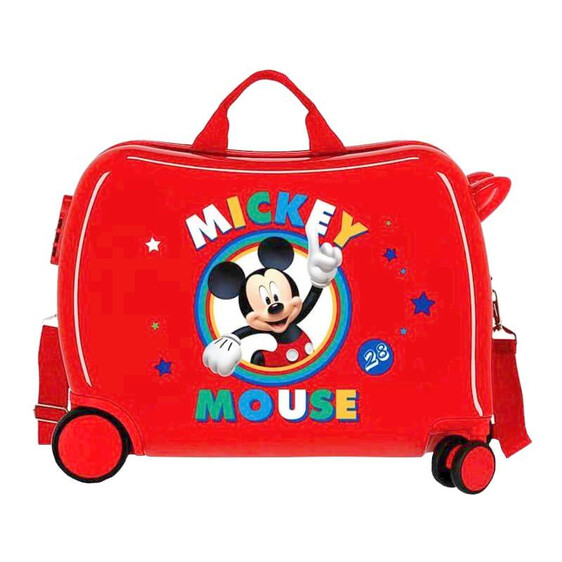 Mala de Viagem Infantil ABS 4 Rodas Mickey Mouse CIRCLE Vermelha | Ref. 186.2039822