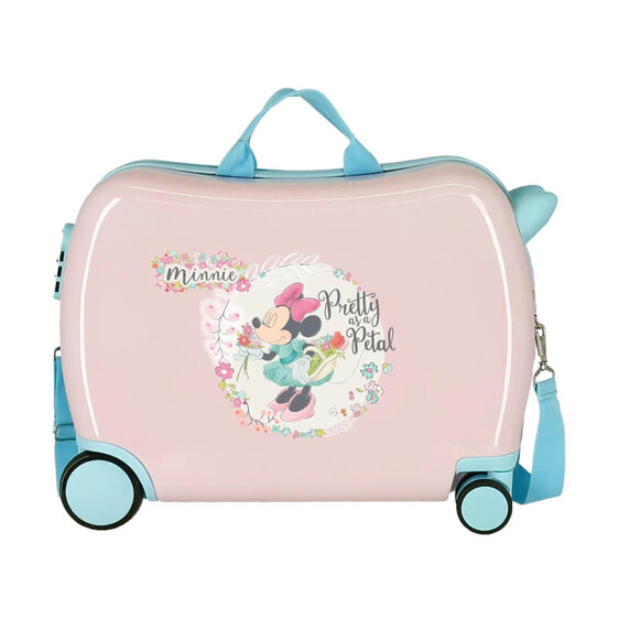 Mala de Viagem Infantil ABS 4R Minnie FLORALS Rosa | Ref. 186.2419821