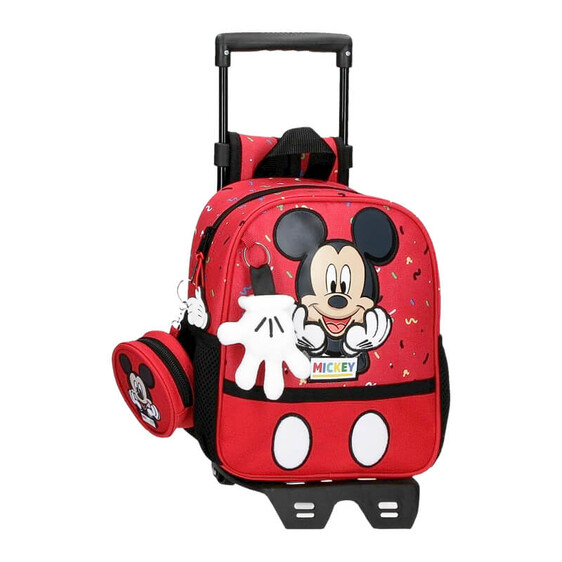 Mochila Infantil Adap. 25Cm c/ Carro Mickey ITS A MICKEY THING Vermelha | Ref. 186.24220T1
