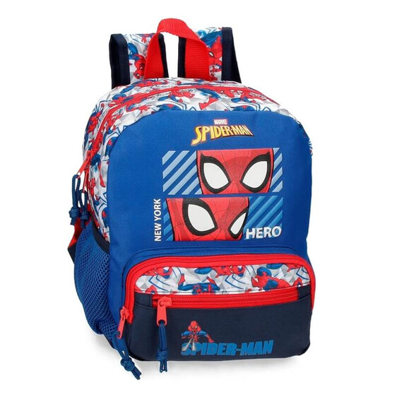 Mochila Pré-Escolar Adap. 28cm Spiderman HERO Azul | Ref. 186.24521D1