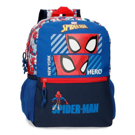 Mochila Pré-Escolar Adap. 32cm Spiderman HERO Azul | Ref. 186.24522D1