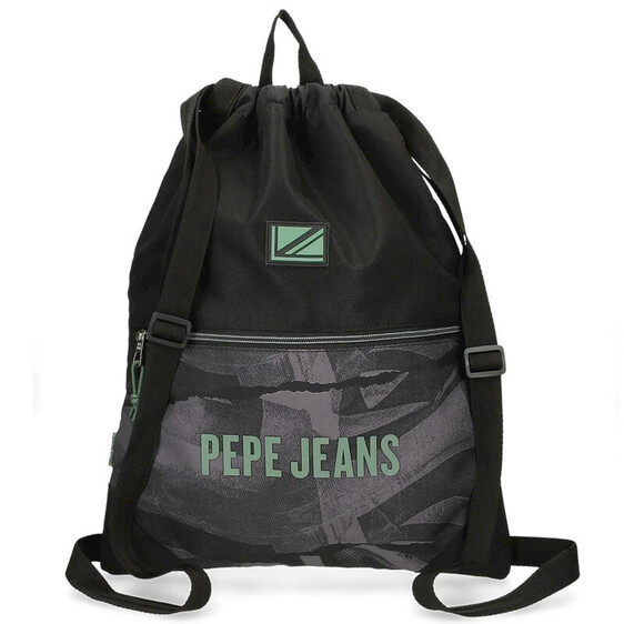 Mochila Saco c/ Bolso Frontal Pepe Jeans DAVIS Preta | Ref. 186.6483821