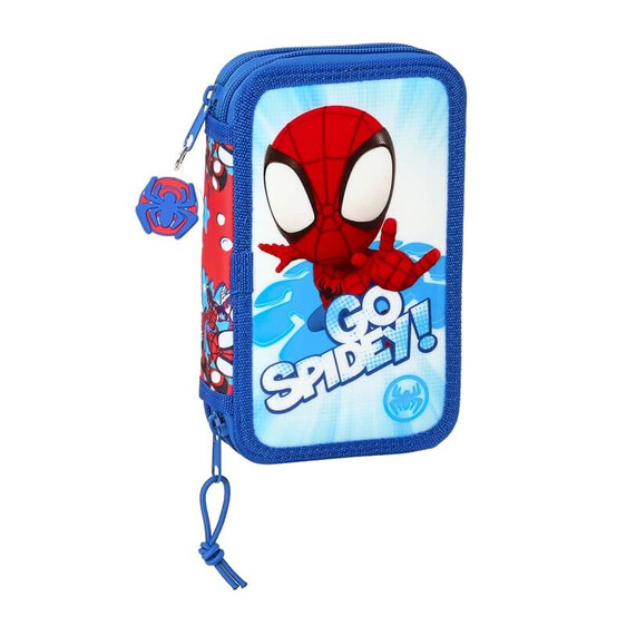 Estojo Escolar Duplo 28 Peças Spiderman SPIDEY Vermelho | Ref. 248.442132854