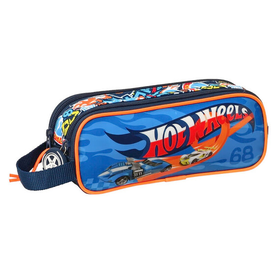 Estojo Escolar Duplo Compartimento Hot Wheels CHALLANGE Azul | Ref. 248.812238513