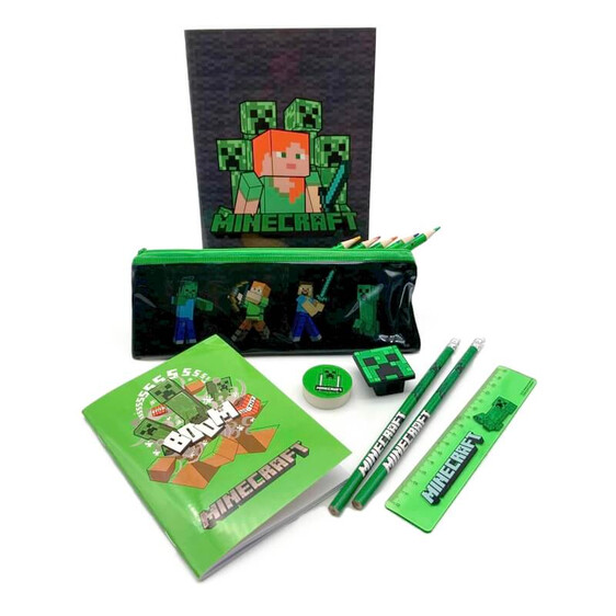 Pack Papelaria Minecraft VERDE | Ref. 332.T160-835