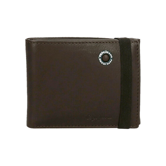 Carteira Horizontal c/ Elástico Pepe Jeans Badge Castanha | Ref. 186.7373932