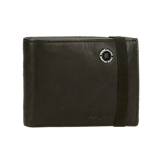 Carteira Horizontal c/ Elástico Pepe Jeans Badge Preta | Ref. 186.7373931
