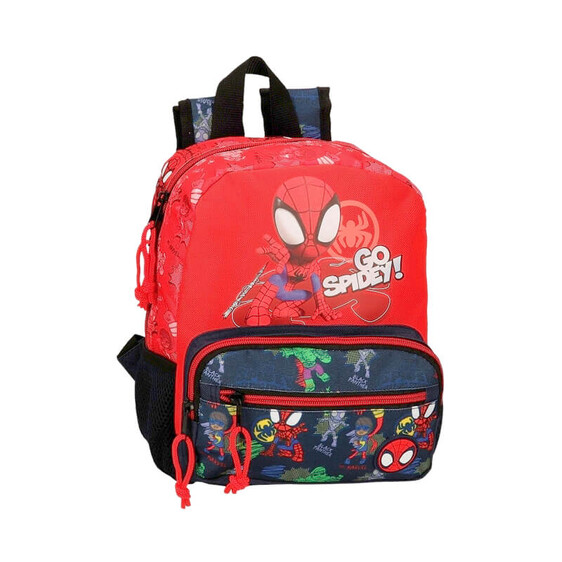 Mochila Pré-Escolar Adap. 28cm Spiderman GO SPIDEY Vermelha | Ref. 186.24821D1