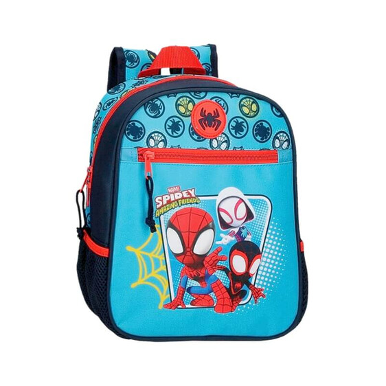 Mochila Pré-Escolar Adap. 28Cm Spiderman SPIDEY TEAM UP Azul | Ref. 186.46921D1