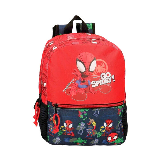Mochila Pré-Escolar Adap. 32cm Spiderman GO SPIDEY Vermelha | Ref. 186.24822D1