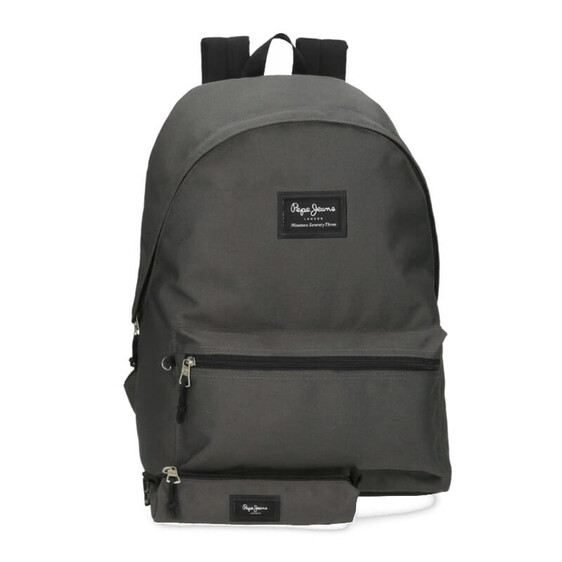 Mochila para Portátil + Estojo Pepe Jeans ARIS Evergreen Antracite | Ref. 186.63392A3