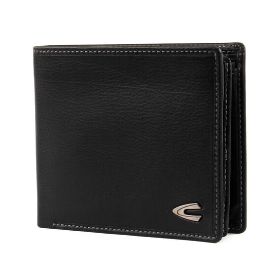Camel Active Carteira Porta-Notas Horizontal com Porta-Moedas VEGAS Preto | Ref. 91B3470660