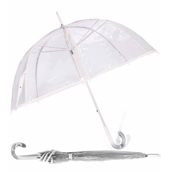 Guarda-Chuva de Senhora Benzi Manual 8V Transparente c/ Branco | Ref. 288.PA60B