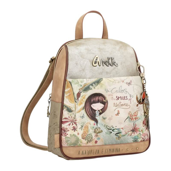 Anekke Mochila de Senhora Oval AMAZONIA Bege | Ref. 280.36705-211