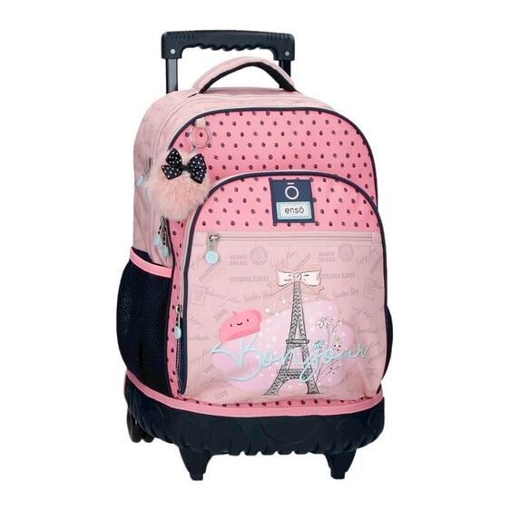 Mochila Escolar Compacta 2 Rodas Enso BONJOUR Rosa | Ref. 186.9522921