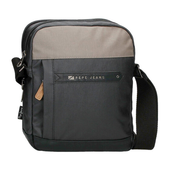 Bolsa de Tiracolo Grande para Tablet Pepe Jeans CARDIFF Preta | Ref. 186.7635731