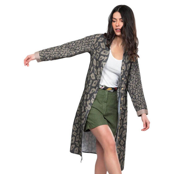 Anekke Vestido Camiseiro Estampado Leopardo Multicolor | Ref. 280.36700-806