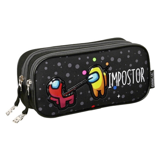 Estojo Escolar Duplo Among Us IMPOSTOR Preto | Ref. 248.842196513