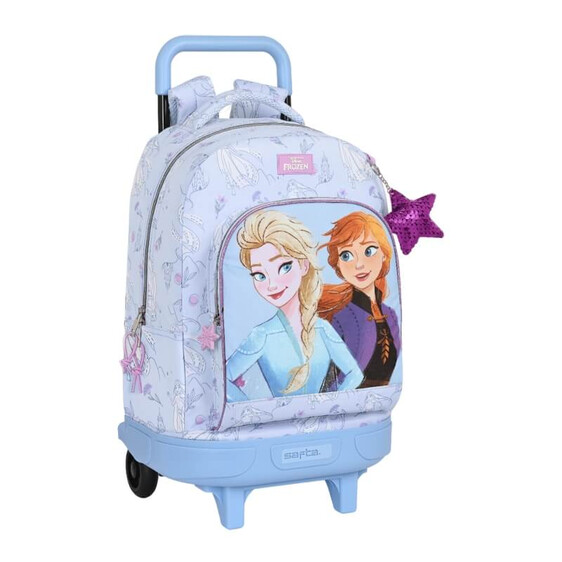 Mochila Escolar 45cm Compacta 2 Rodas Frozen BELIEVE Azul | Ref. 248.612315918