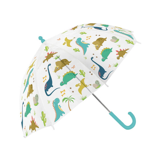Guarda-Chuvas Comprido Automático iTotal Kids DINO Transparente | Ref. 343.XL2257