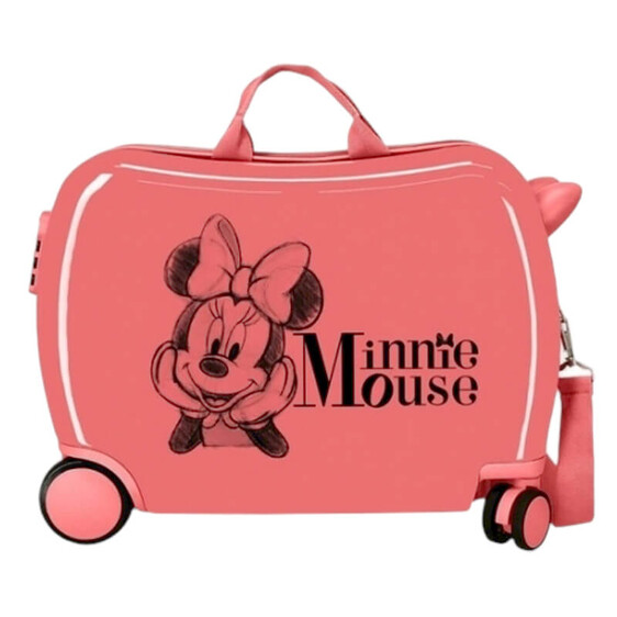 Mala de Viagem Infantil ABS 4 Rodas Minnie IN LOVE Rosa | Ref. 186.2929821