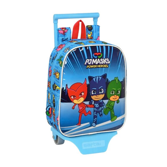 Mochila de Criança c/ Carro 27cm PJ MASKS Azul | Ref. 248.612386280