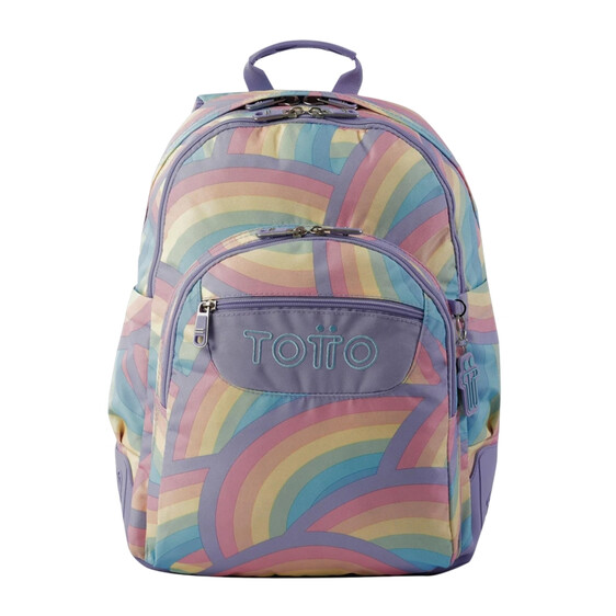 Mochila Escolar Arco-Íris 44Cm Rayol Totto 3QS Multicolor | Ref. 330.MA04ECO002N3QS