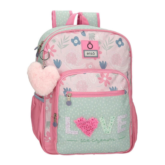 Mochila Escolar Adap. 38Cm Enso LOVE ICE CREAM Rosa | 186.95624D1