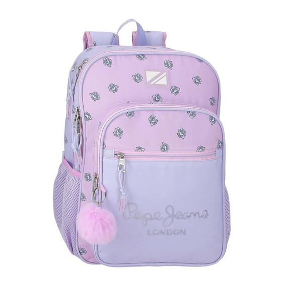 Mochila Escolar Adap. 40Cm 2C Pepe Jeans BECCA Lilás | Ref. 186.68322D1