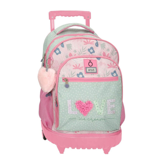 Mochila Escolar Compacta 2R Enso LOVE ICE CREAM Rosa | Ref. 186.9562921