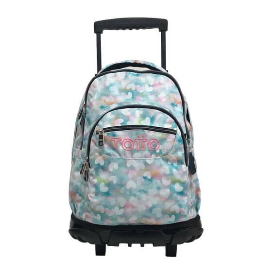 Mochila Escolar Compacta c/ Rodas Renglon Totto 4HX Pastel | Ref. 330.MA03ECO003P4HX