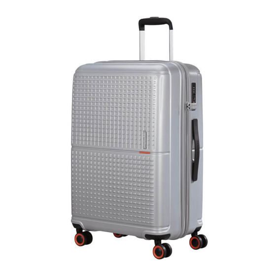 American Tourister Mala de Viagem Média 67cm 4R GEOPOP Prata | Ref. 92ME100225