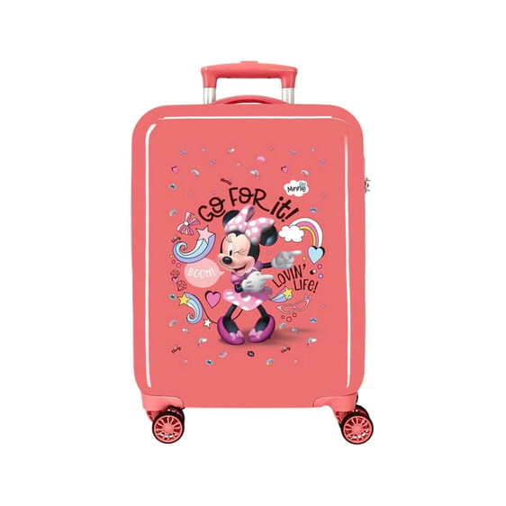 Mala de Cabine / Trolley 55cm 4 Rodas Minnie LOVING LIFE Coral | Ref. 186.4721721