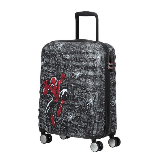 American Tourister Mala de Cabine 55cm 4R Marvel SPIDERMAN SKETCH Preta | Ref. 9231C00207