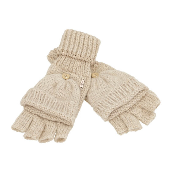 Anekke Luvas Senhora de Malha com Logo Bege | Ref. 280.37800-549