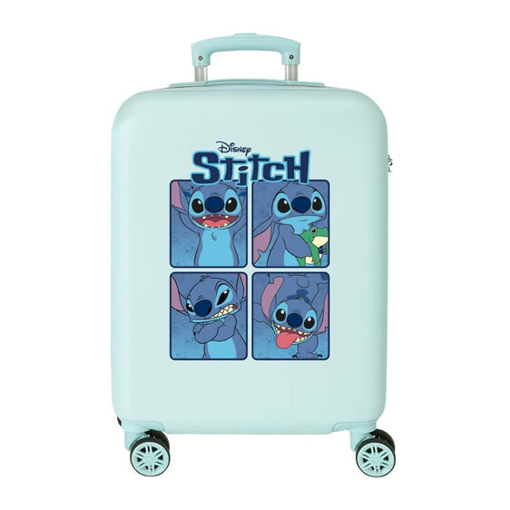 Mala de Cabine / Trolley 55cm 4 Rodas Stitch ADORABLE Turquesa | Ref. 186.4041142