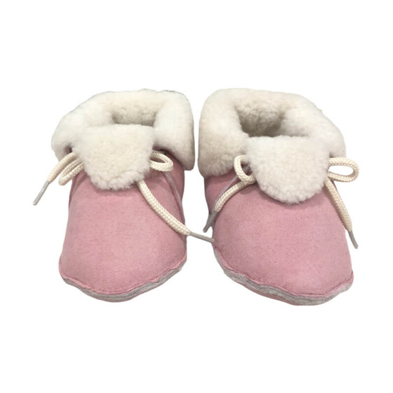 Decorpele Pantufas de Bebé em Pele de Ovelha N.º 16 Rosa Bebé | Ref. 180.3-16RB