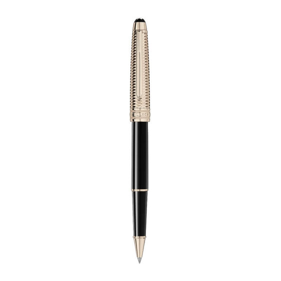 Rollerball MONTBLANC Meisterstück Doué Geometry Champagne-Coated Preta | Ref. 238.132506