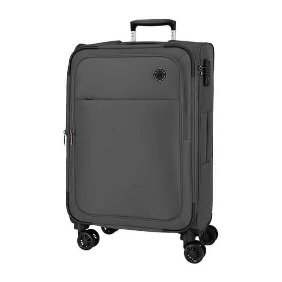 Mala de Viagem / Trolley Médio 66cm 4R Exp. MOVOM Atlanta Cinza | Ref. 186.5318723