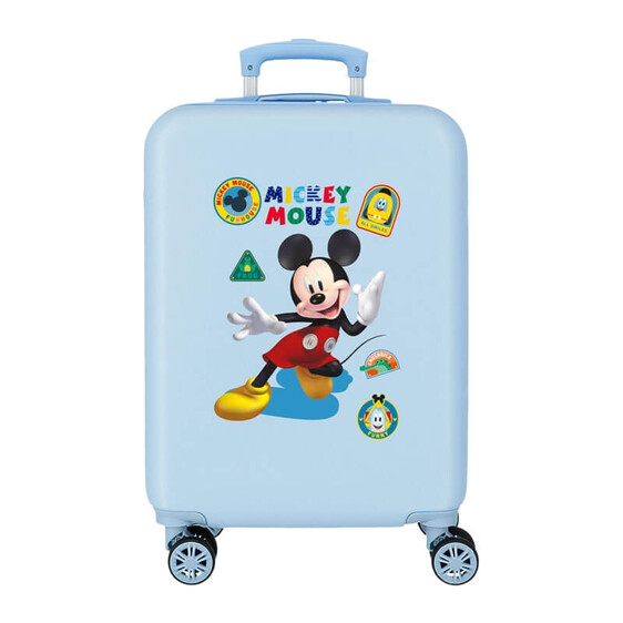 Mala de Cabine / Trolley 55cm 4R MICKEY All Smile Azul Claro | Ref. 186.4021141
