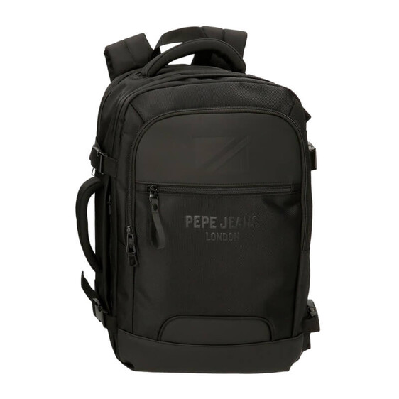 Mochila de Viagem Portátil 15.6” Adapt. PEPE JEANS Bromley 24 Preta | Ref. 186.7062941