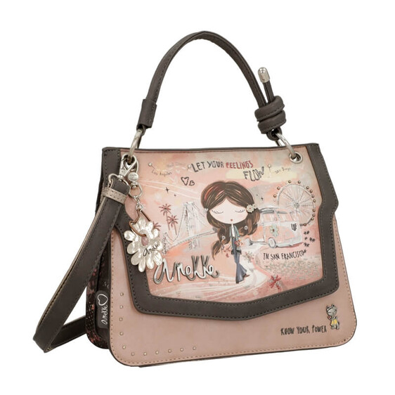 ANEKKE Mala de Tiracolo com Aba Peace & Love Rosa | Ref. 280.38823-403