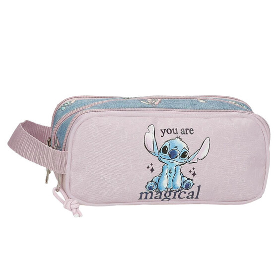 Estojo Escolar Três Compartimentos STITCH You Are Magical Azul Ganga | Ref. 186.3854721