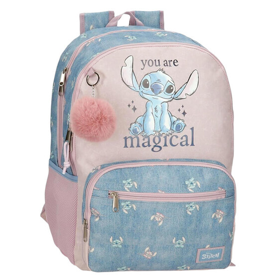 Mochila Escolar Adap. 44cm 2C STITCH You Are Magical Azul Ganga | Ref. 186.38526D1