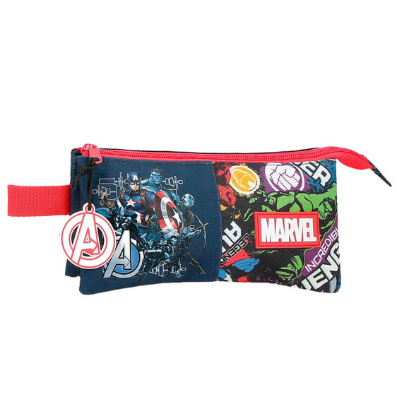 Estojo Escolar Triplo AVENGERS Legendary Azul Escuro | Ref. 186.2994321