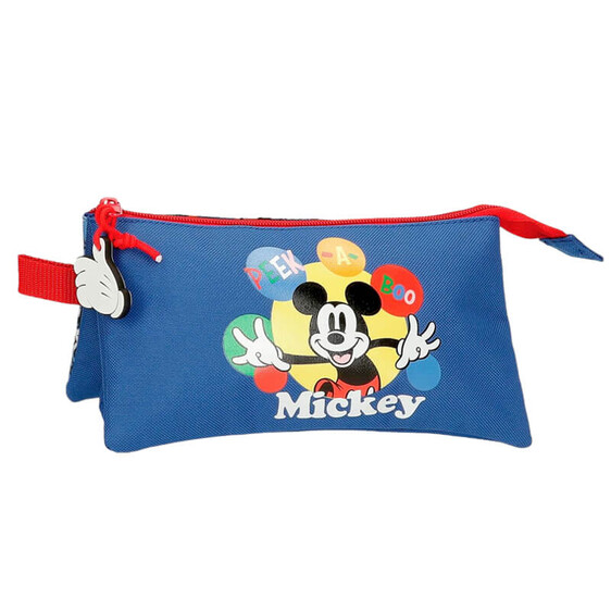 Estojo Escolar Triplo MICKEY Peek a Boo Azul Marinho | Ref. 186.4224341