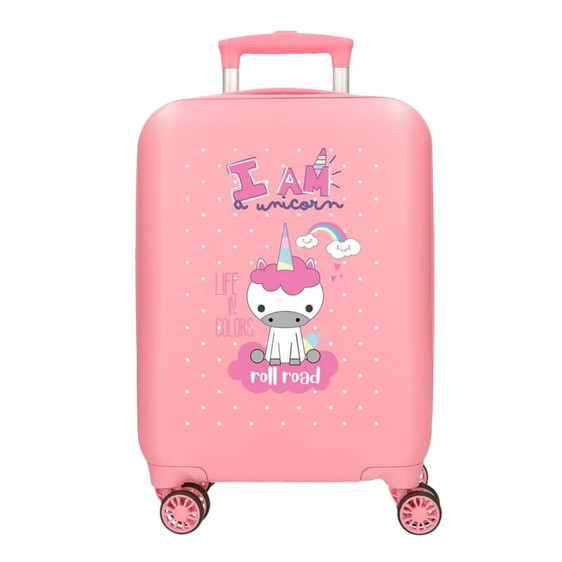 Mala de Cabine / Trolley 50cm 4 Rodas ROLL ROAD I Am a Unicorn Rosa | Ref. 186.4071342