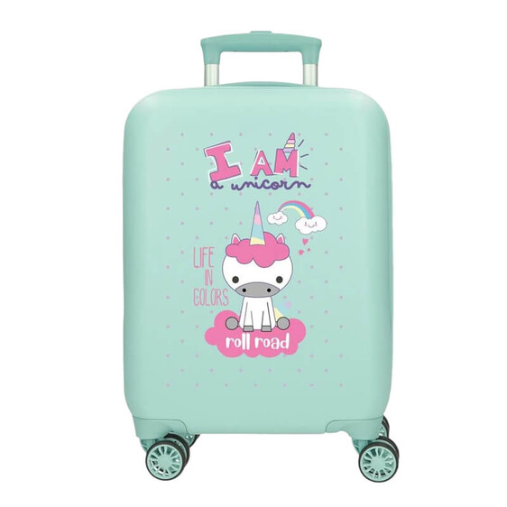 Mala de Cabine / Trolley 50cm 4 Rodas ROLL ROAD I Am a Unicorn Turquesa | Ref. 186.4071344