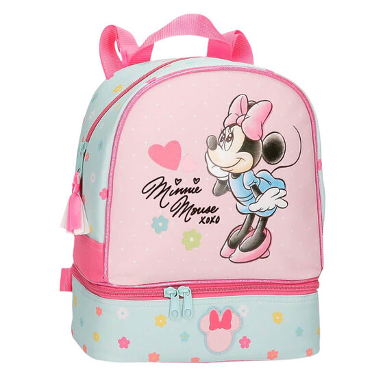 Mochila Pequena 28cm c/ Porta Merendas MINNIE Imagine Rosa | Ref. 186.4232741