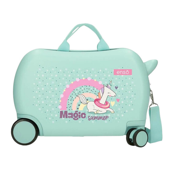Mala de Viagem Infantil ABS 4 Rodas Easyjet ENSO Magic Summer Turquesa | Ref. 186.9631021